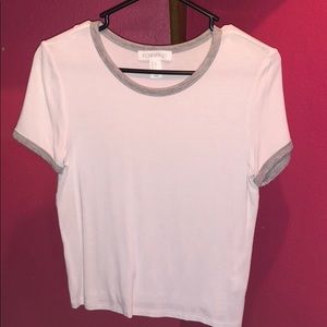 Cute White & Gray T-Shirt